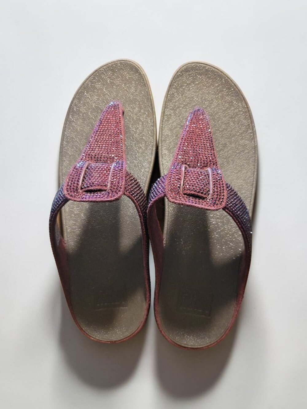 FitFlop Sandals 11 New in Box Isabella Aubergine Sparkle